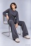 Crew Neck Sweatshirt and Wide Leg Sweatpants Set - 3