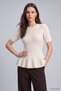Short Sleeve Skirted Sweater with Flounces - 4