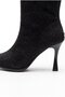 Women's Stoned Heeled 7 cm Back Zipper Winter Black Boots Ferma - 6