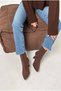 Women's Stony Heeled 7 cm Back Zipper Winter Brown Boots Ferma - 2