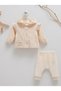 100% Cotton Baby Girl Set with Hooded Ruffles, Seasonal 2-Piece Set