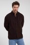 Men's ron velvet shirt brown color - 4