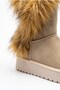 Women's Beige Plush Fur Winter Suede Boots Jett - 5