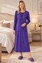 Women's Large Size Long Sleeve Dressing Gown Nightgown Melisa Fabric 2-Piece Set 75% Cotton 25% Viscose - 4