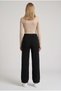 Women's Black Knitwear Trousers Single Bottom S-M-L Compatible Flexible One Size - 3