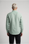 Men's Arturo Mint Colored Soft Textured Gabardine Look Long Sleeve Shirt - 3