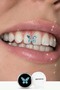 Tooth Diamond with Blue Butterfly Pattern (Special Set Made from Austrian Crystals)