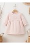 Baby Girl Dress Pink Love Embroidered Quilted Long Sleeve Fall/Winter Dress