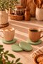 Decorative Concrete Green Color 4 Piece Coaster Set Bohemian Style Coaster - 2