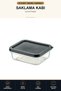 4-Piece Storage Container 500 ml with Lid Refrigerator Freezer Microwave Compatible Dark Blue Lid