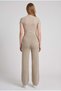 Women's Beige Knitwear Trousers Single Bottom S-M-L Compatible Flexible One Size - 3