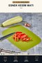 Flexible Cutting Mat 23X34 cm Bendable Thin Cutting Board with Hanger Anti-Overflow Green