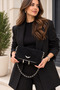 Women's Suede Bag with Chain Strap, Zipper Closure, Shoulder and Crossbody Bag, Stylish for Daily Use - 4