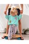 Girls' and Boys' 3-Thread Cotton Surf Printed Sweatshirt Tracksuit Set