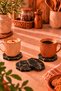 Decorative Concrete Marble Patterned Black Gold Color Hexagonal Model 4 Piece Coaster Set Set Bohemian Style Coasters - 7