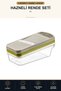 Grater Set with Bowl 3-Piece Slicer Thin and Thick Grater with Lid Stainless Blade Gray