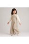Embroidered Overalls Cotton Viscose Stone Button Detailed Shirt Double Set