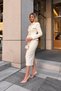 Gold Button Detailed Jacket and Midi Skirt Tweed Set - 4