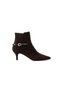 Senna Genuine Leather Suede Women's Pleated Detailed Thin Heeled Boots - 3