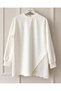 Women's Cream Lace Detail Casual and Comfortable Very Stylish Oversize Tunic Blouse - 2