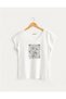 Linear Daisy V-Neck T-Shirt