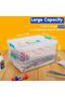 Castoweef Stackable Design Plastic Rectangular Blue Color Storage Box 35.1 S - 6