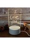 USB Wired Illuminated Creative 3D Visualization Led Lamp with Self-Lighting White Pen-Erasable - 3