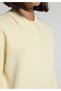 Regular Fit Polo Collar Plain Women's Sari Sweater - 4