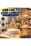 USB Wired Illuminated Creative 3D Visualization Led Lamp with Self-Lighting White Pen-Erasable