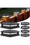Solar LED Post Cap Lights Outdoor 6pack, Warm White/Cool White