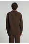 Relaxed Fit Shirt Neck Plain Men's Brown Long Sleeve Shirt - 2