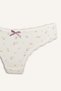 Lace and Bow Detailed Floral 2-Piece Brazilian Panties I7642Ax26Au - 4