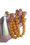 Original Crimped Amber 13 mm Vertical Grain Prayer Beads Suitable for Daily Use - 8