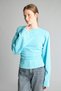 Slim Fit Crew Neck Gathered Detailed Spanish Sleeve Basic T-Shirt I9651Ax26Wn - 3