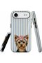 iPhone 17 Air Compatible - Striped Dog, Double Layer Cover, Glossy Surface Protective Case