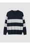 Esvab • Modern & Distinctive Zero Roba Collar Striped Men's Knitwear Sweater - 6