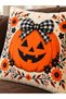 Pumpkin Fairy Tale Decorative Digitally Printed Velvet Textured Polyester 4-Piece Cushion Cover Set (Ydkr) - 4