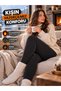 Thermal Women's Winter Tights with Internal Padding, Warm, High Waist, Shaping, Flexible Black Tights - 3