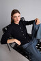 Regular Fit Crew Neck Buttoned Textured Knitwear Basic Wool Blend Cardigan H8479Ax26Wn