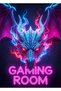 Gaming Room Dragon Metal Poster - Magnetic Wall Art Print