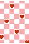 Checkerboard Hearts Love Metal Poster - Magnetic Wall Art Print