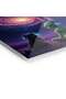 Alien & Cat Cosmic Vibes Music Metal Poster - Magnetic Wall Art Print - 3