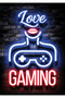 Love Gaming Metal Poster - Magnetic Wall Art Print