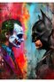 Joker vs Batman Pop Art Metal Poster - Magnetic Wall Art Print