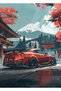 Red GTR Car Metal Poster - Magnetic Wall Art Print