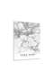 Hong Kong City Map Metal Poster - Magnetic Wall Art Print - 2