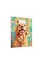 Golden Retriever with Toilet Paper Hat Funny Metal Poster - Magnetic Wall Art Print - 2