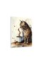Cat and Coffee Metal Poster - Magnetic Wall Art Print