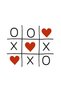 TicTacToe Love Metal Poster - Magnetic Wall Art Print