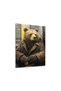 Bear Riding Subway 2 Pop Art Metal Poster - Magnetic Wall Art Print - 2